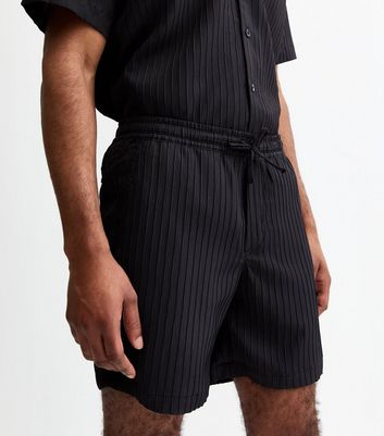 Jack & Jones Black Ribbed Texture Drawstring Shorts 3 Jack & Jones Black Ribbed Texture Drawstring Shorts