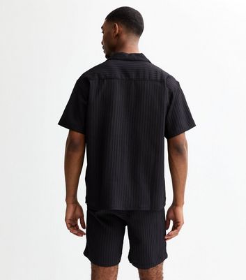 Jack & Jones Black Ribbed Texture Drawstring Shorts 4 Jack & Jones Black Ribbed Texture Drawstring Shorts