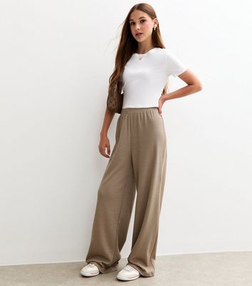 Girls Camel Waffle Texture Joggers