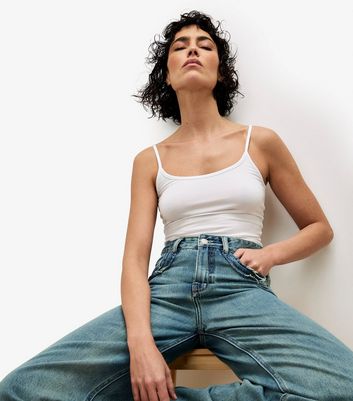 Apricot Blue Distressed Wide Leg Boyfriend Jeans 4 Apricot Blue Distressed Wide Leg Boyfriend Jeans