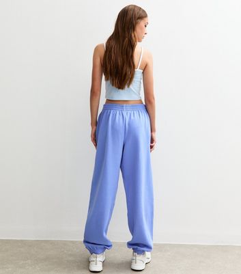 Girls Blue Oversized Cuff Joggers 4 Girls Blue Oversized Cuff Joggers