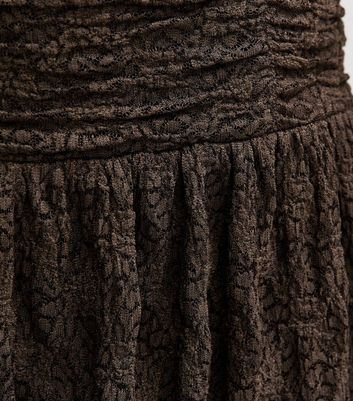 Girls Dark Brown Lace Rara Skirt 5 Girls Dark Brown Lace Rara Skirt