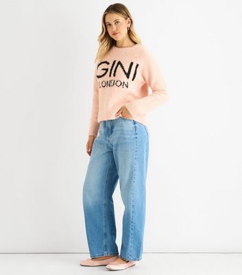 Gini London Petite Pink Textured Knit Loose Fit Jumper 3 Gini London Petite Pink Textured Knit Loose Fit Jumper