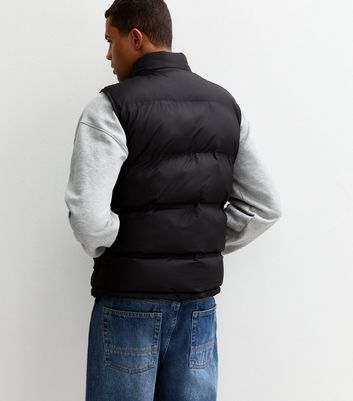 Black Regular Fit Sleeveless Heatseal Puffer Gilet 4 Black Regular Fit Sleeveless Heatseal Puffer Gilet