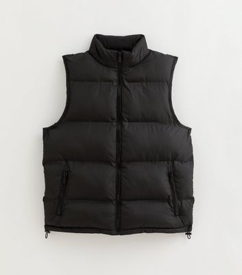 Black Regular Fit Sleeveless Heatseal Puffer Gilet 6 Black Regular Fit Sleeveless Heatseal Puffer Gilet