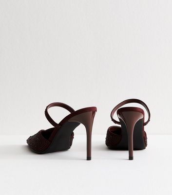 Burgundy Embellished Slip On Pointed Toe Court Shoes 5 Burgundy Embellished Slip On Pointed Toe Court Shoes