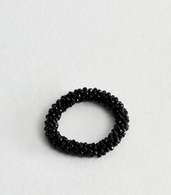 Black Beaded Hair Band
