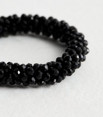 Black Beaded Hair Band