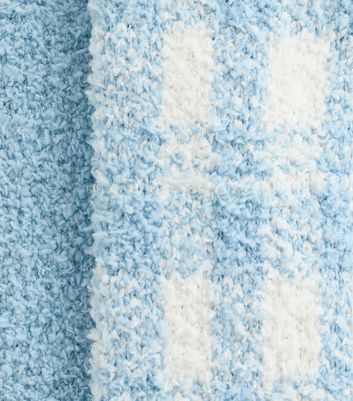 Blue Pack of 2 Check Pattern Cosy Socks