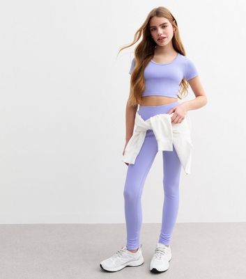 Girls Lilac Scoop Neck Baby Tee 3 Girls Lilac Scoop Neck Baby Tee