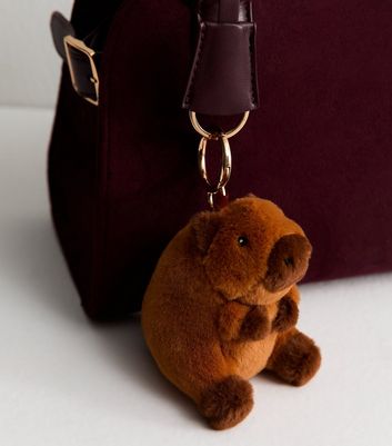 Brown Capybara Plush Bag Charm