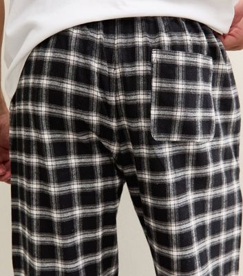 Black Regular Fit Check Pattern Pyjama Bottoms 3 Black Regular Fit Check Pattern Pyjama Bottoms