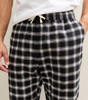 Black Regular Fit Check Pattern Pyjama Bottoms 4 Black Regular Fit Check Pattern Pyjama Bottoms