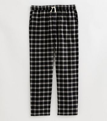 Black Regular Fit Check Pattern Pyjama Bottoms 6 Black Regular Fit Check Pattern Pyjama Bottoms