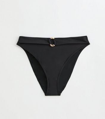 Black Hoop Detail Bikini Bottoms 5 Black Hoop Detail Bikini Bottoms