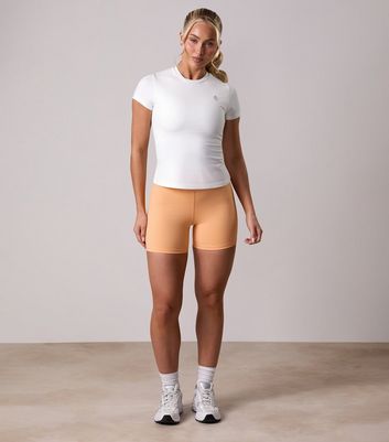 Gym King 365 White Logo Print Cap Sleeve T-Shirt