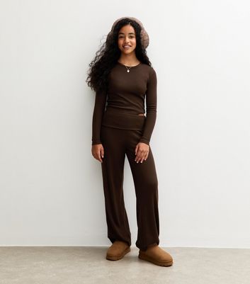 Girls Brown Soft Touch Crew Neck Top 5 Girls Brown Soft Touch Crew Neck Top