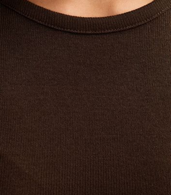 Girls Brown Soft Touch Crew Neck Top 6 Girls Brown Soft Touch Crew Neck Top