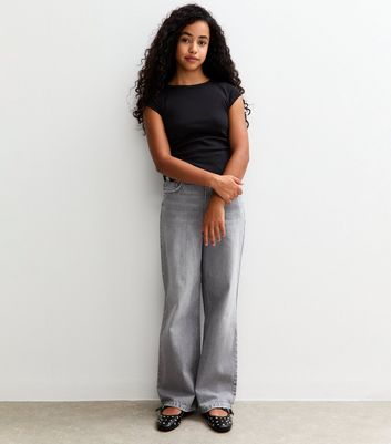 Girls Black Split Side Ruched Cap Sleeve Top 3 Girls Black Split Side Ruched Cap Sleeve Top