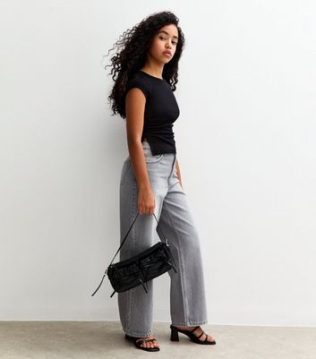 Girls Black Split Side Ruched Cap Sleeve Top 5 Girls Black Split Side Ruched Cap Sleeve Top