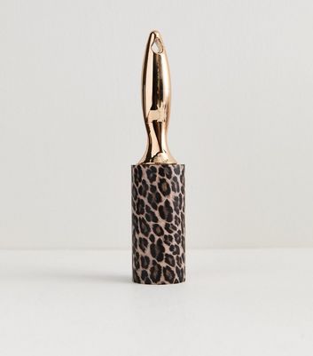 Brown Leopard-Print Lint Roller