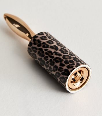 Brown Leopard-Print Lint Roller