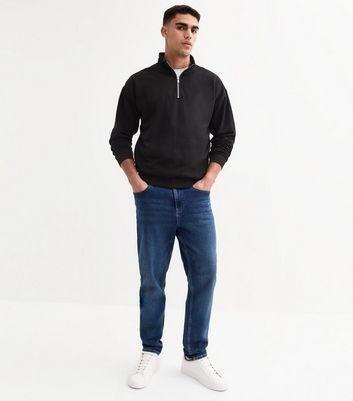 Black Regular Quarter Zip Sweatshirt 3 Black Regular Quarter Zip Sweatshirt