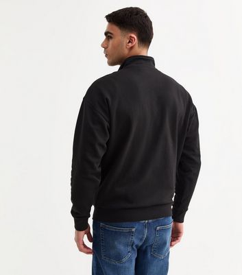 Black Regular Quarter Zip Sweatshirt 4 Black Regular Quarter Zip Sweatshirt
