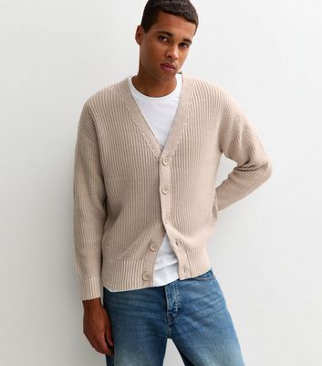 Cream Regular Fisherman Knit Long Sleeve Cardigan