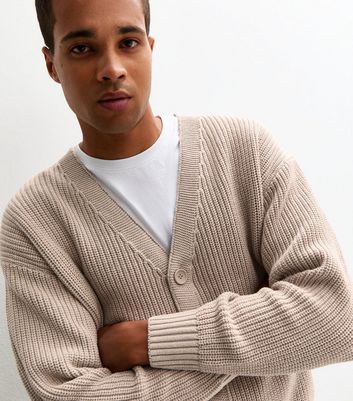 Cream Regular Fisherman Knit Long Sleeve Cardigan