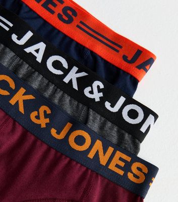 Jack & Jones Pack of 3 Multicoloured Logo Waist Boxer Shorts