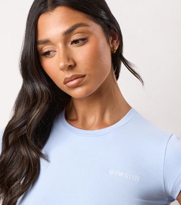 Gym King Light Blue 365 Cropped Jersey T-Shirt 4 Gym King Light Blue 365 Cropped Jersey T-Shirt