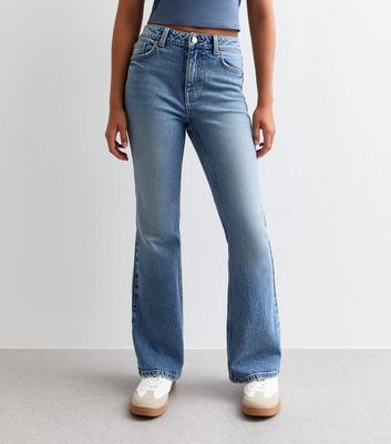 Girls Blue Denim Flared Jeans