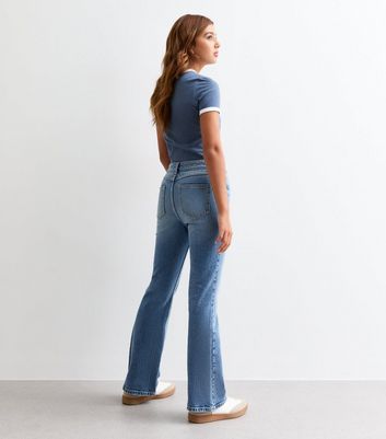 Girls Blue Denim Flared Jeans 6 Girls Blue Denim Flared Jeans