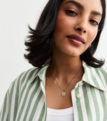 18ct Gold Plated Initial M Flower Necklace