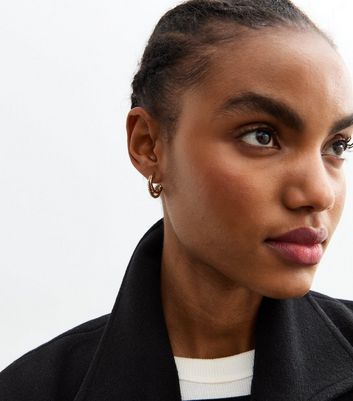 18ct Gold Plated Diamanté Triple Hoop Earrings