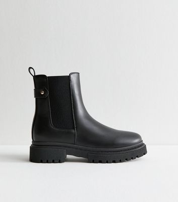 Black Faux Leather Chelsea Boots 3 Black Faux Leather Chelsea Boots