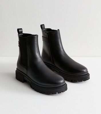 Black Faux Leather Chelsea Boots 5 Black Faux Leather Chelsea Boots