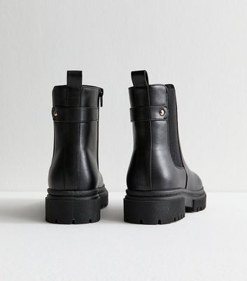 Black Faux Leather Chelsea Boots 7 Black Faux Leather Chelsea Boots