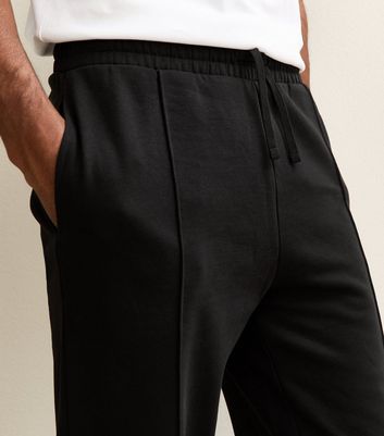 Black Regular Pintuck Jersey Straight Leg Joggers 3 Black Regular Pintuck Jersey Straight Leg Joggers