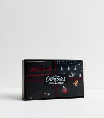 Jack & Jones Black Christmas Socks and Boxers Gift Set