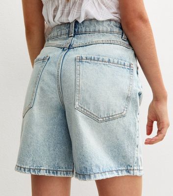 Girls Blue Denim Bermuda Shorts