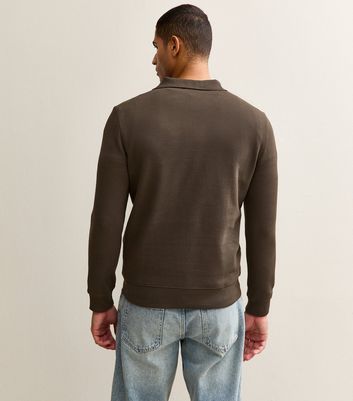 Brown Quarter Zip Polo Sweatshirt 4 Brown Quarter Zip Polo Sweatshirt