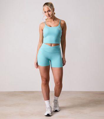 Gym King 365 Bright Blue Crossover Waist Shorts