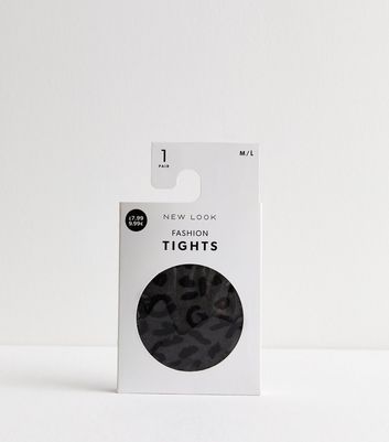 Black Leopard Print Fashion Tights 4 Black Leopard Print Fashion Tights