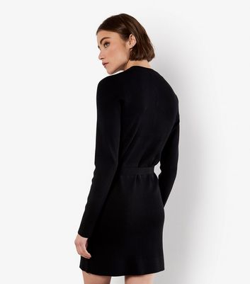 Apricot Black Button Ribbed Mini Dress 3 Apricot Black Button Ribbed Mini Dress