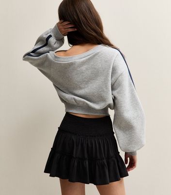 Girls Black Ruffled Jersey Skort 4 Girls Black Ruffled Jersey Skort