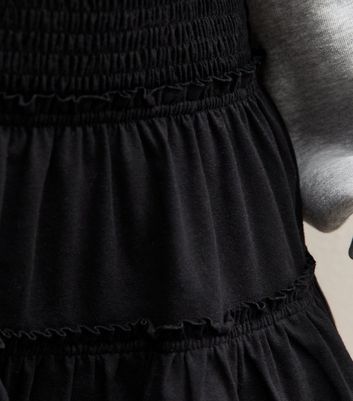 Girls Black Ruffled Jersey Skort 5 Girls Black Ruffled Jersey Skort