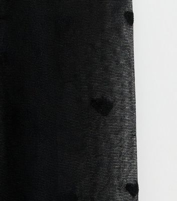 Black Heart Knee High Tights