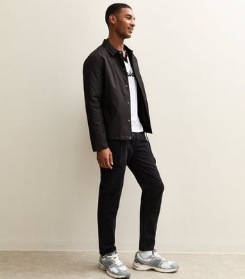 Black Slim Tapered Cargo Trousers 3 Black Slim Tapered Cargo Trousers